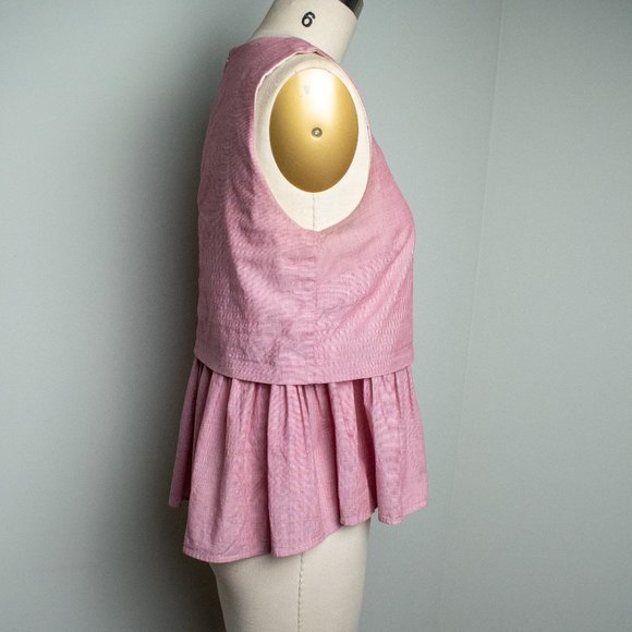Cotton Pink Top with Peplum Under Layer - From 2008 - Picture 6 of 7